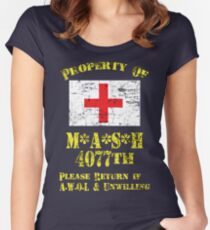Property Of Mash 4077th Women's Fitted Scoop T-Shirt