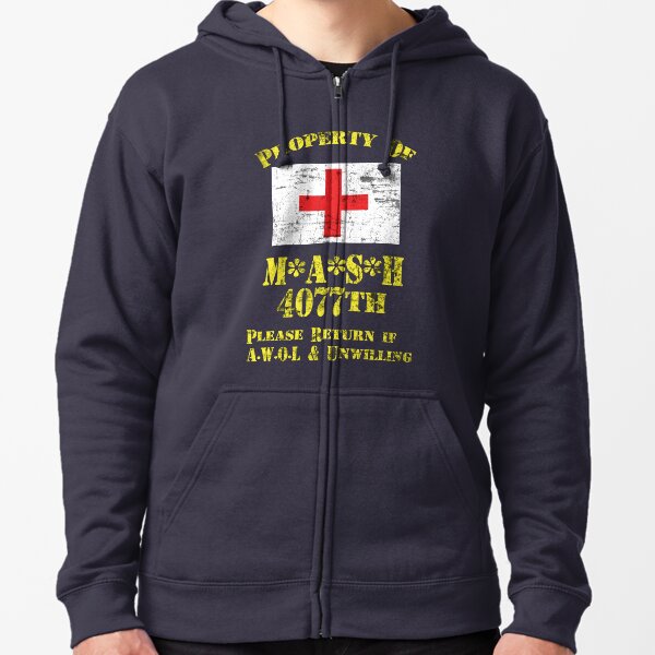 Property Of Mash 4077th Zipped Hoodie