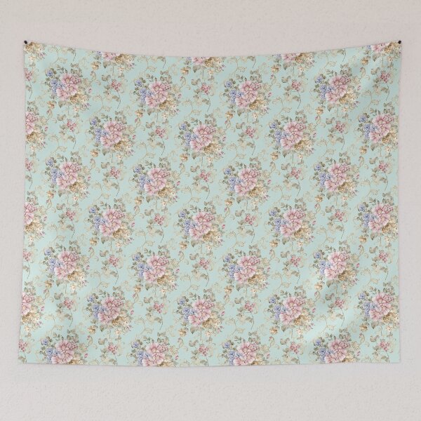 Item preview, Shabby Chic Pink Floral Vintage Farmhouse Style Pattern designed and sold by CyanSkyDesign.