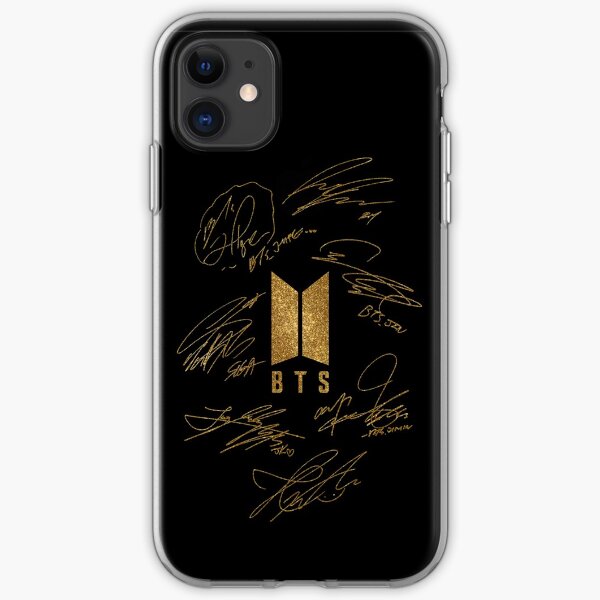 BTS - Logo with new signatures 2020 (gold) iPhone Soft Case