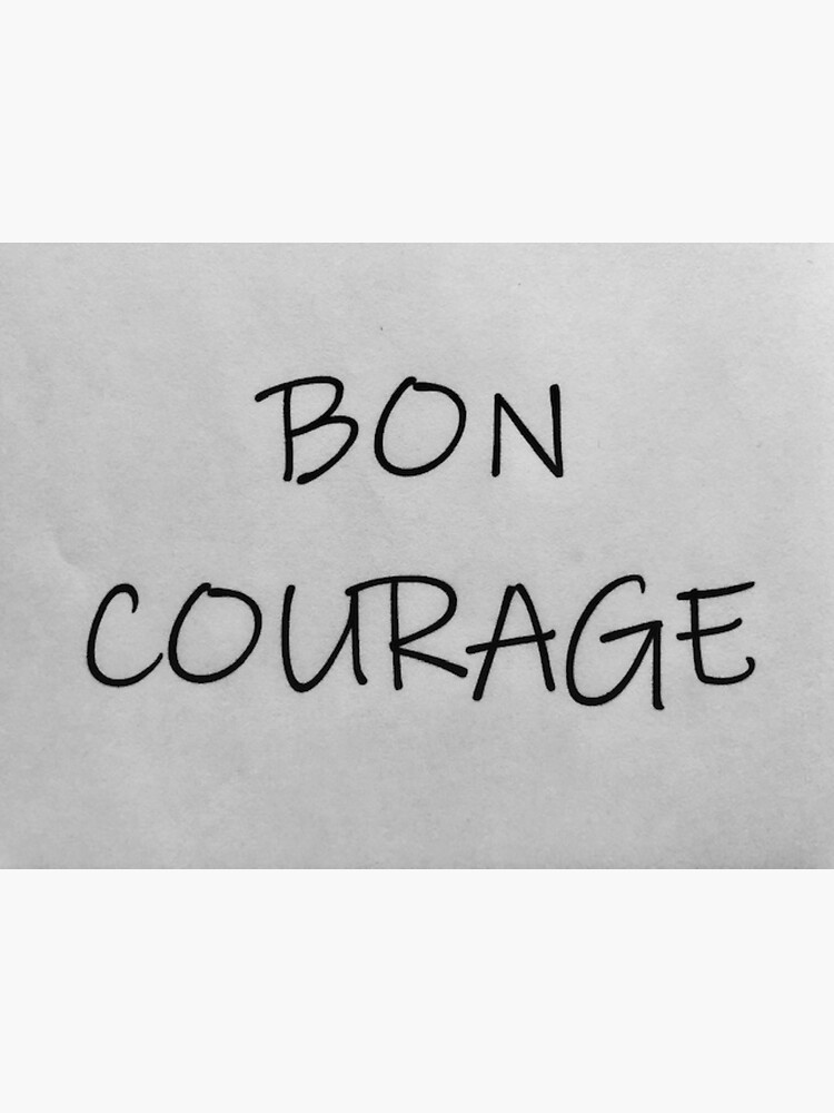 "France French Writing face mask Bon Courage" Sticker by shopfranceinc Redbubble