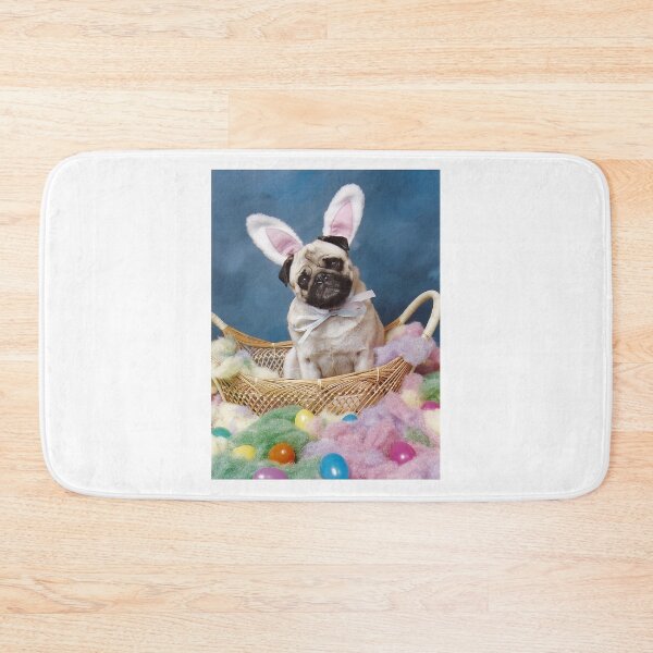 Item preview, Easter Bunny Pug Dog designed and sold by candiscamera.