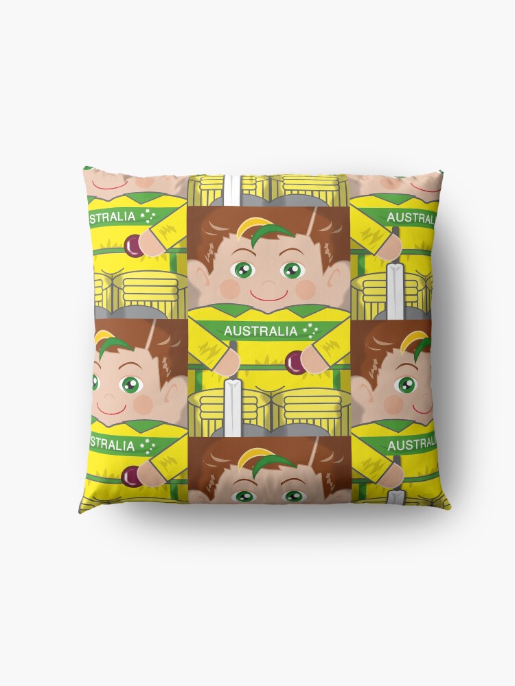 Alternate view of Aussie Cricket Player! Floor Pillow