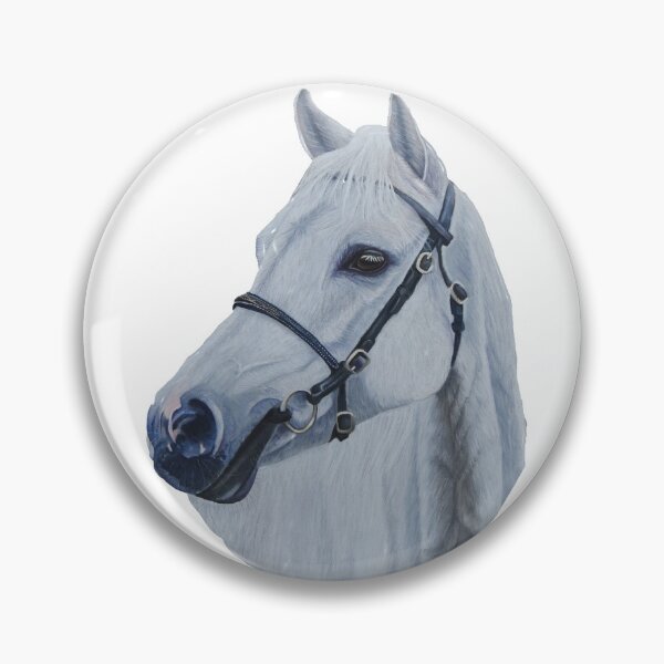 Item preview, White horse portrait, Kyneton Moorlight designed and sold by cathyscreations.