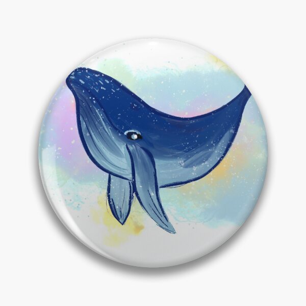 Item preview, Cute blue whale with purple and blue fantasy background designed and sold by Ilze Lucero.
