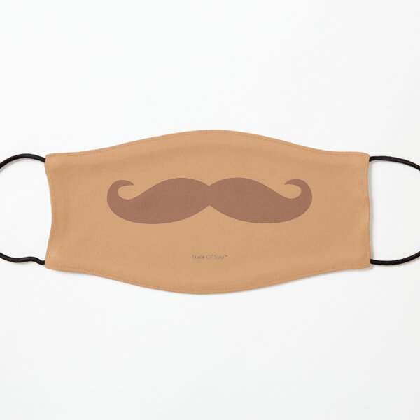 State Of Slay™ - Brown Mustache Tan Kids Mask