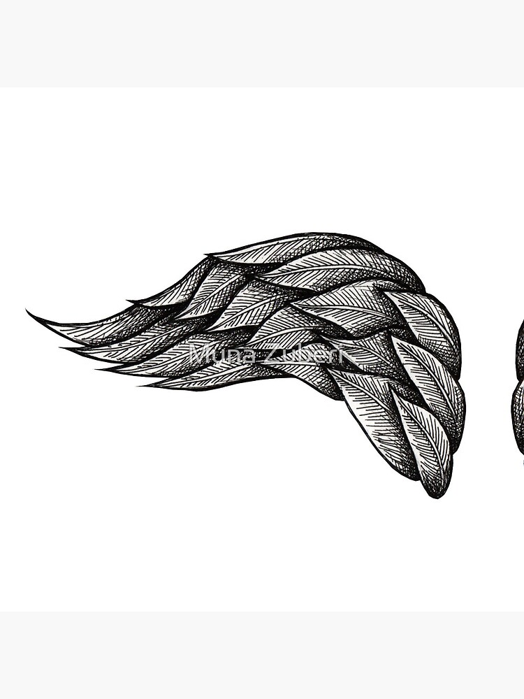 Thumbnail 3 of 3, Pin, Elegant angel wings designed and sold by MunaZuberi.
