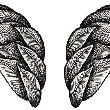 Artwork thumbnail, Elegant angel wings by Muna Zuberi