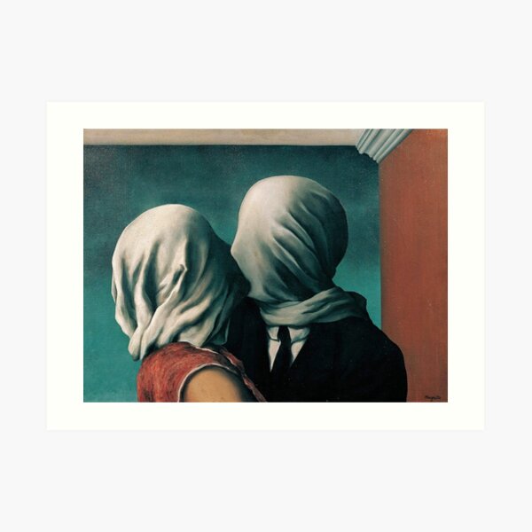 Rene Magritte Los Amantes Lámina artística