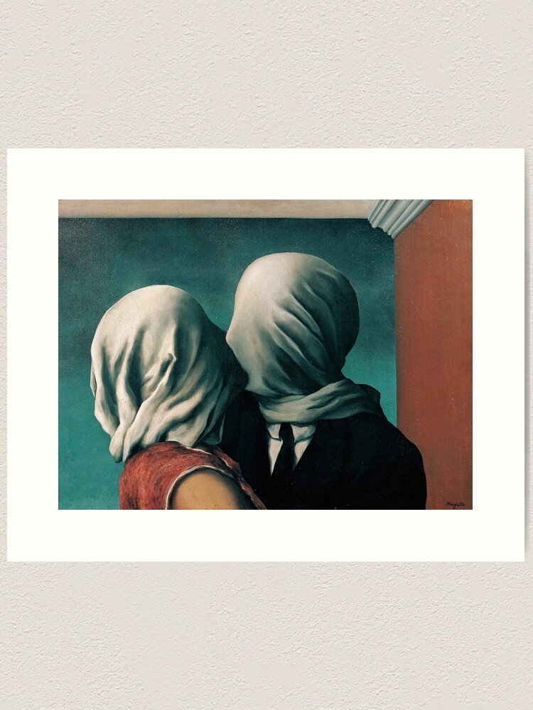 Alternate view of Rene Magritte The Lovers  Art Print