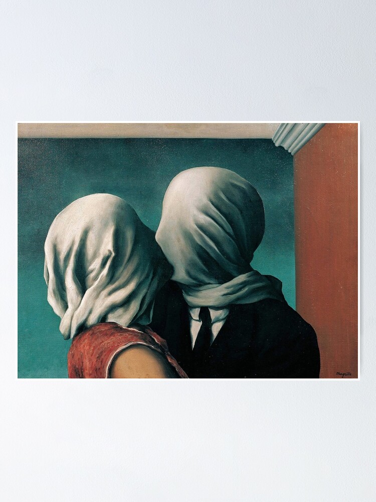 RENE MAGRITTE Surrealism Art Poster or Premium Canvas Print /"The Lovers II/" 1928