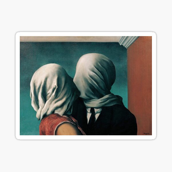 Rene Magritte The Lovers Sticker