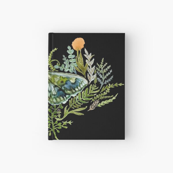 Moth with Plants Hardcover Journal
