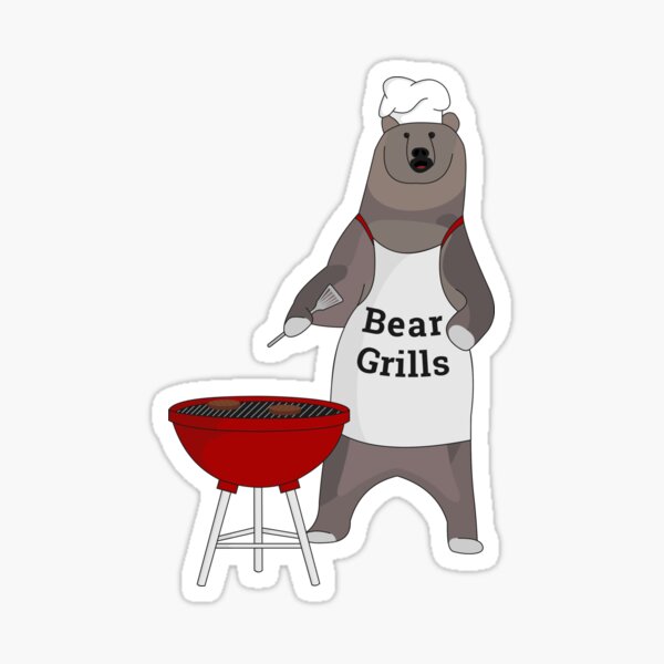 Bear Grills Stickers Redbubble - bear beret roblox id