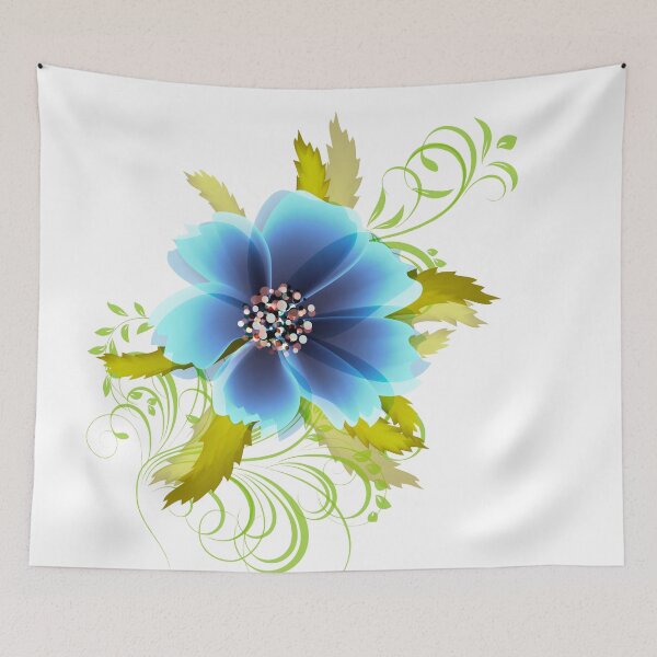 Item preview, Blue flower designed and sold by Sebastian Art.