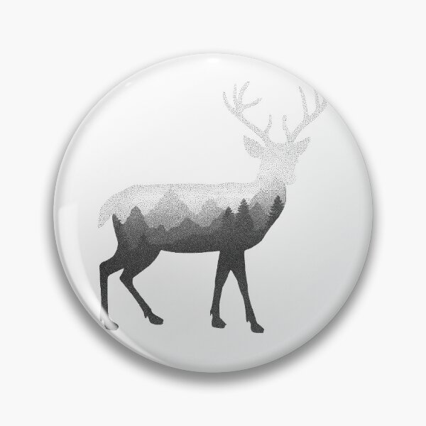 Item preview, Dramabite Deer Stag Elk Double Exposure Surreal Wildlife Animal designed and sold by dramabite.
