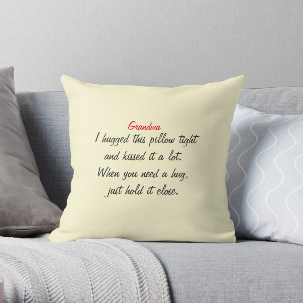 Download Grandma Hug Pillow Throw Pillow By Shoppilly Redbubble