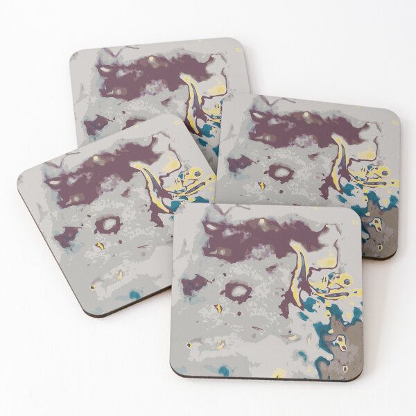 Item preview, green yellow brown and grey abstract designed and sold by Mrvell.