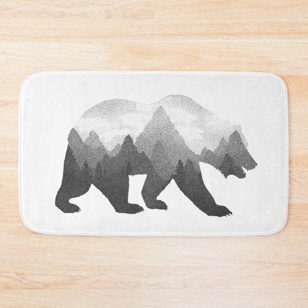 Item preview, Dramabite Double Exposure Wild Bear Stipple Art designed and sold by dramabite.