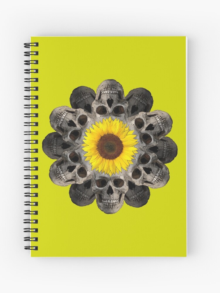 Cuaderno de espiral «Círculo de calavera de girasol» de JoaoMSerro |  Redbubble