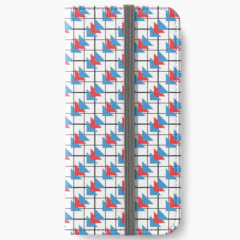 Modern Geometric Pattern - Colorful Triangles iPhone Wallet