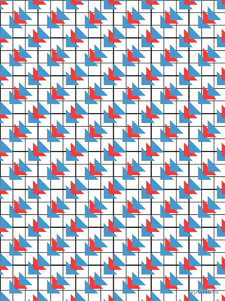 Modern Geometric Pattern - Colorful Triangles by epoliveira