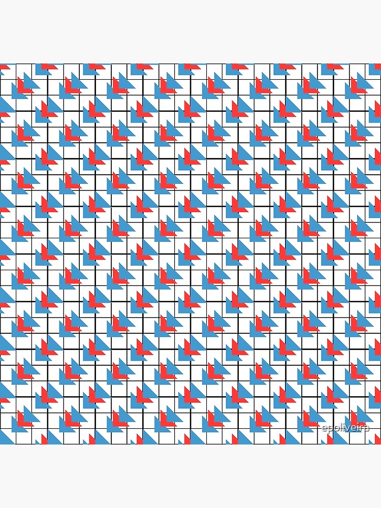 Modern Geometric Pattern - Colorful Triangles by epoliveira