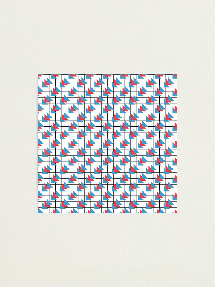 Alternate view of Modern Geometric Pattern - Colorful Triangles Photographic Print