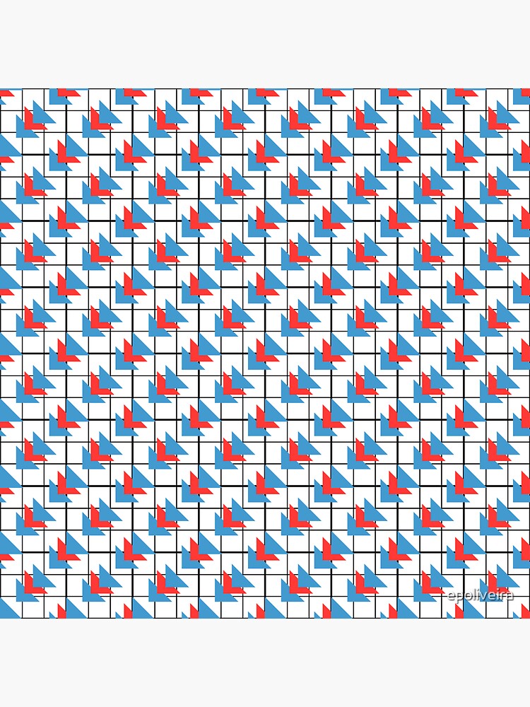Modern Geometric Pattern - Colorful Triangles by epoliveira