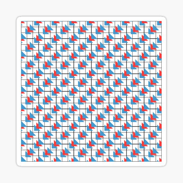 Modern Geometric Pattern - Colorful Triangles Sticker