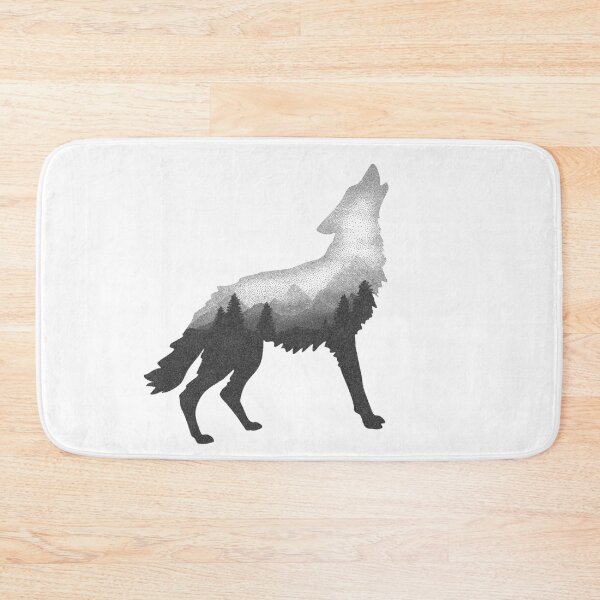 Item preview, Dramabite Double Exposure Wild Wolf Stipple Art designed and sold by dramabite.