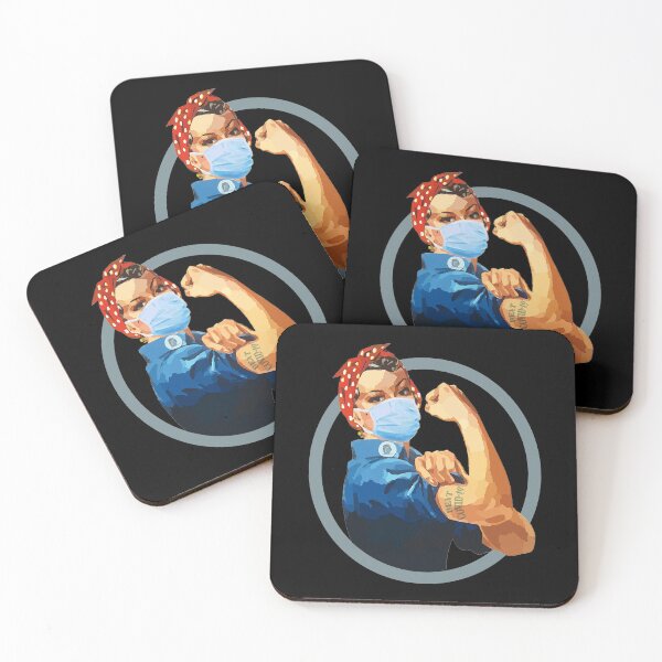 Item preview, Rosie the Riveter With Beat COVID-19 Tattoo designed and sold by eddyscanyon.