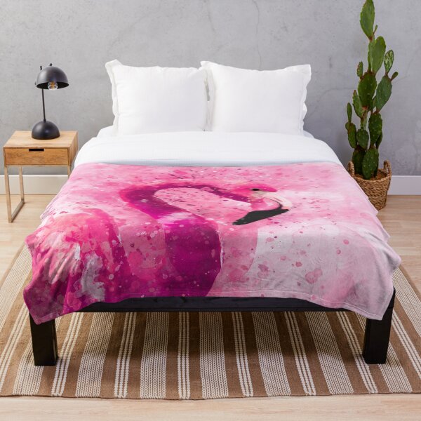 Aperçu de l'œuvre Dramabite Flamingo Rose Aquarelle Peinture Cadeau Femme Petite Amie Artsy Artistique Oiseau Animal créée et vendue par dramabite.