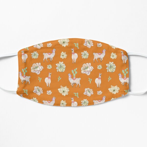 Summer Party Llama Floral Mask