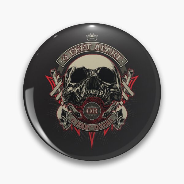 Item preview, 6 Feet Away Or 6 Feet Under 2020 Pandemic Skull designed and sold by eddyscanyon.