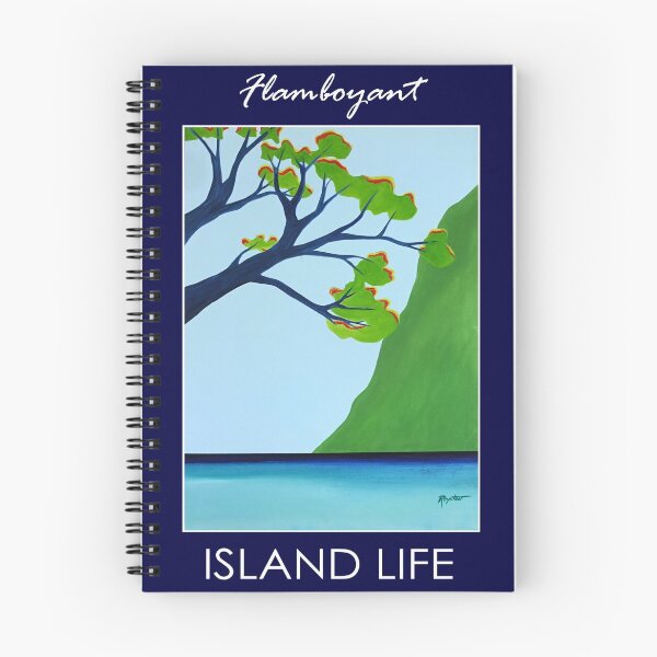 Item preview, Island Life Flamboyant Tree w/navy blue border designed and sold by Motorzooi.