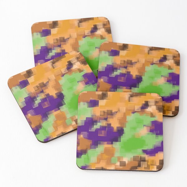 Item preview, green purple and brown square pattern designed and sold by Mrvell.