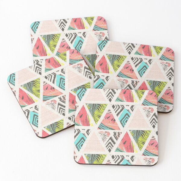 Item preview, Abstract Geometric Tropical Triangle Print designed and sold by Eagerly Elementary Music.