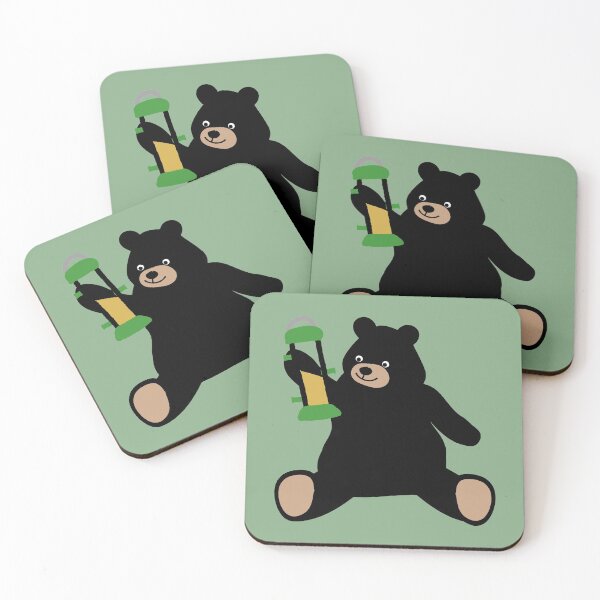 Item preview, Black Bear Stealing a Birdfeeder designed and sold by awkwarddesignco.