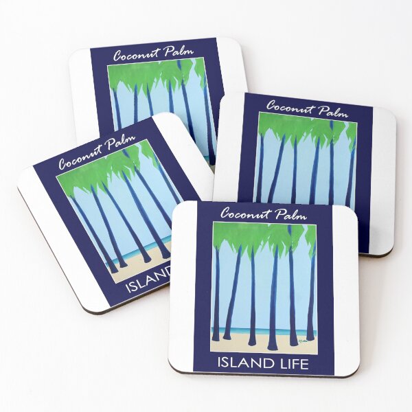 Item preview, Island Life Coconut Palm w/navy blue border designed and sold by Motorzooi.