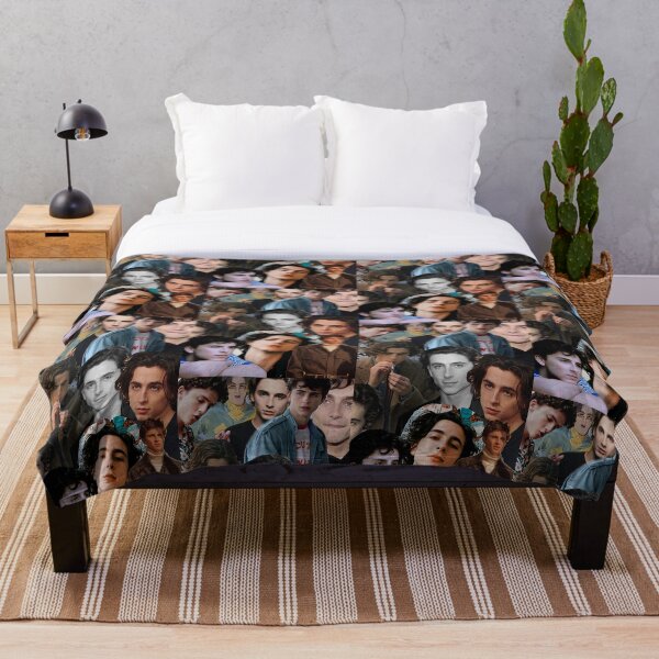 Timothee Chalamet Collage Design Throw Blanket