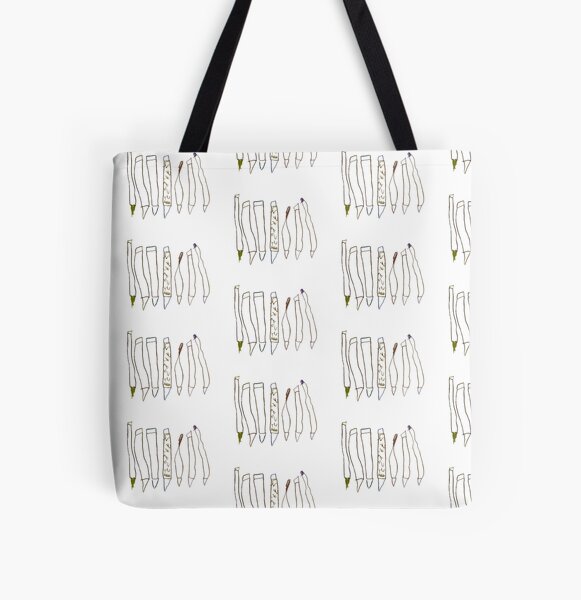Crayons All Over Print Tote Bag