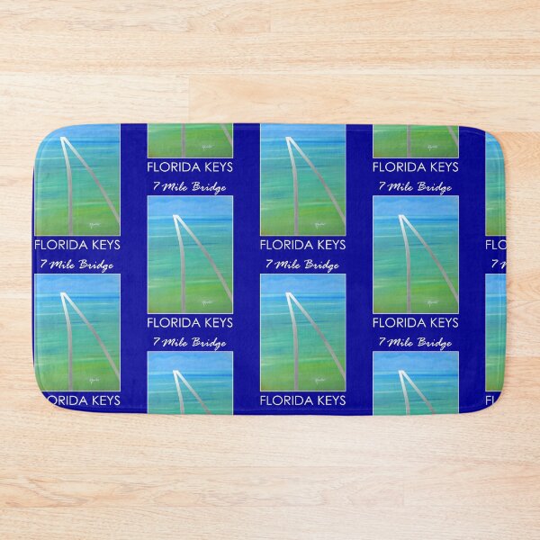 Item preview, Seven Mile Bridge Florida Keys w/royal blue border designed and sold by Motorzooi.