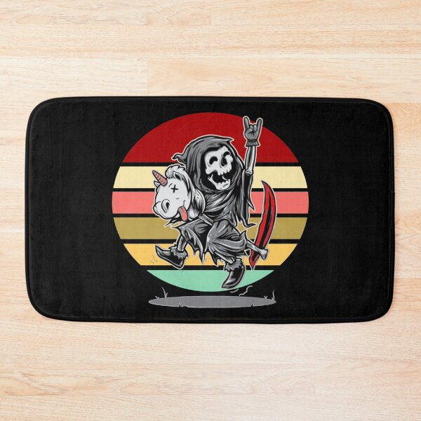 Item preview, grim-reaper-happy-riding-unicorn-toy Design designed and sold by kedesign1.