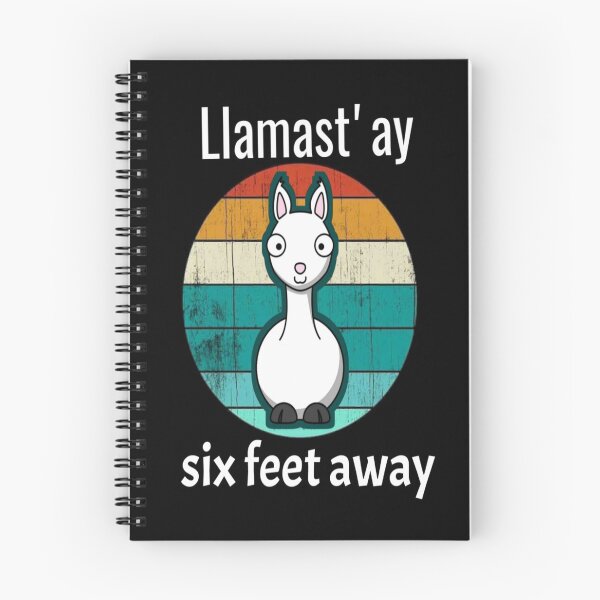 Item preview, social Distancing six Feet Away Llamastay Yoga Tee Llama Social Distancing Gift Sarcastic Quarantine Humour Quote Apparel vintage idea design black and white llamast'ay designed and sold by Chamssou.