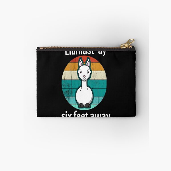 Item preview, social Distancing six Feet Away Llamastay Yoga Tee Llama Social Distancing Gift Sarcastic Quarantine Humour Quote Apparel vintage idea design black and white llamast'ay designed and sold by Chamssou.