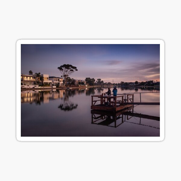 Fishing at the Delfin Island West Lakes Sticker