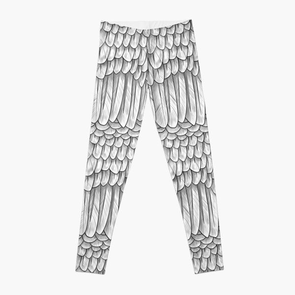 White Feather Mantle Leggings