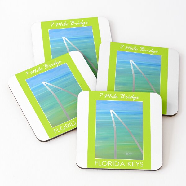 Item preview, Seven Mile Bridge Florida Keys w/key lime border designed and sold by Motorzooi.