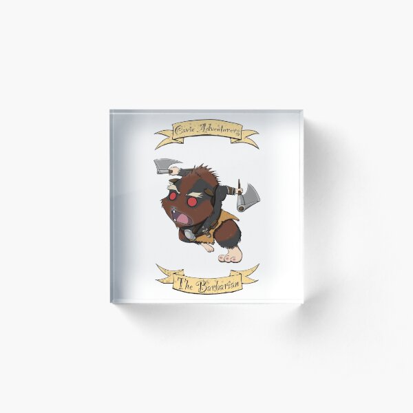 Cavie Adventurers - The Barbarian Acrylic Block